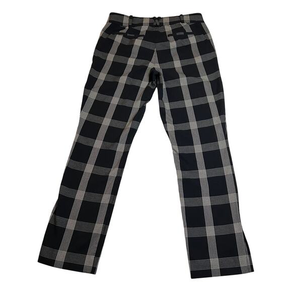 Anthropologie The Essential Slim Plaid Ankle Trousers Pants Size 6 TALL Preppy - Picture 3 of 13
